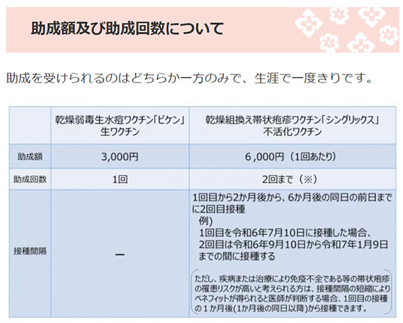 助成額及び助成回数について